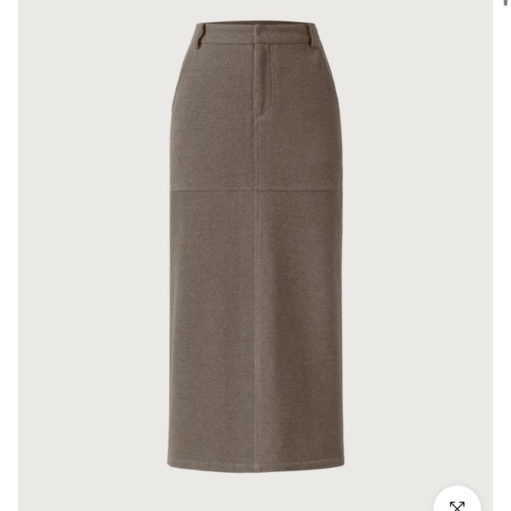 OGL Wool-Like Fleece Midi Skirt